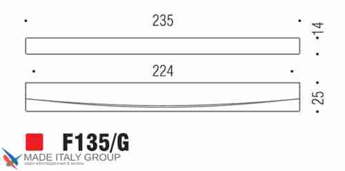 Ручка скоба модерн COLOMBO DESIGN F135G-NM матовый черный 224 мм