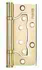 Петля дверная накладная без врезки (бабочка) Punto 200-2B 100x2,5 PB латунь