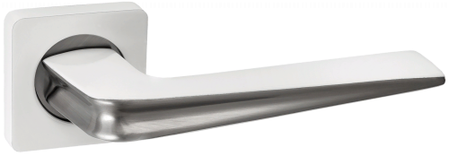 Ручки дверные RENZ INDH 310-02 SW/SN Франко супер белый/никель матовый