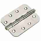 Петля универсальная стальная скругленная 4 подшипника Morelli MS-C 100X70X2.5-4BB SN никель