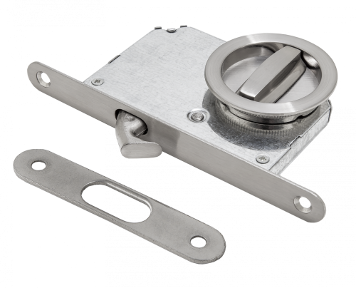 Ручки для раздвижных дверей с замком РЕНЦ INSDH-BK 603 SN, никель матовый