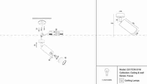 Спот Maytoni Focus C017CW-01W