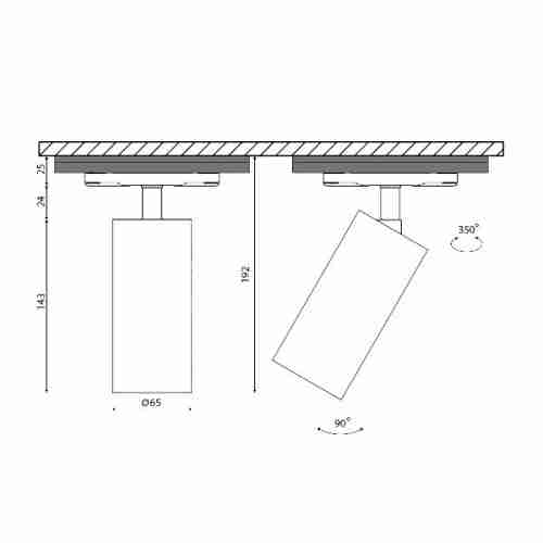 Трековое крепление Lumker VL-M VL-M2-BL