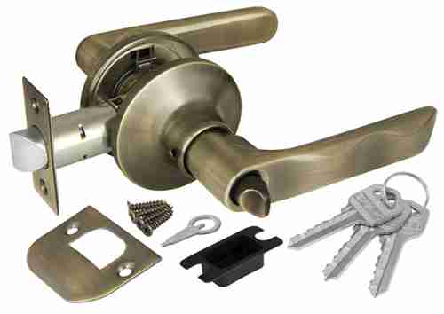 Ручка защелка 624/BL AB-E (бронза) кл/фик.