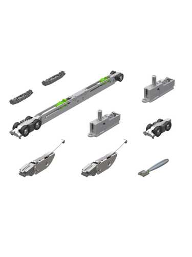 Комплект Armadillo (Армадилло) для раздвижных дверей SLD.Scope.SET3.soft close+roller/80