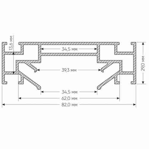 Закладной профиль для натяжного потолка Denkirs TR3030-AL