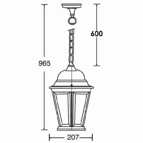 Уличный подвесной светильник Oasis Light 91405L 91405L Gb