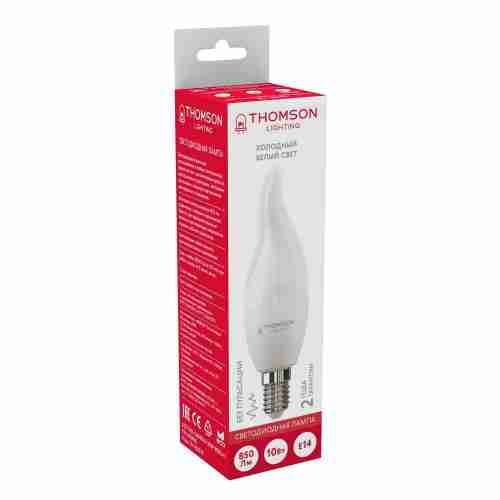 Лампа светодиодная Thomson E14 10W 6500K свеча на ветру матовая TH-B2313