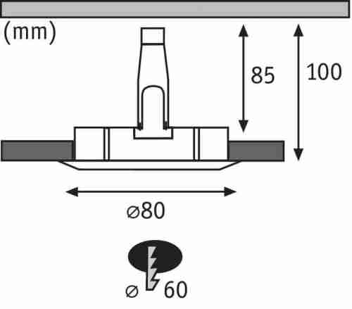 Встраиваемый светодиодный светильник Paulmann Qual EBL Led 93856