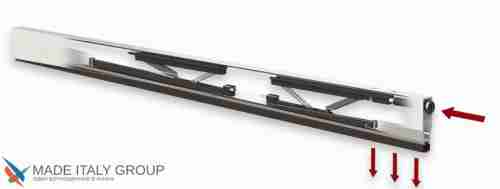 Автоматический порог врезной Venezia 420/1030-830 мм/34 Дб, регулировка 1 уровень