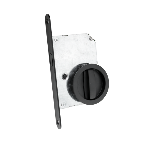 Ручки для раздвижных дверей с замком РЕНЦ INSDH-BK 603 B, черный