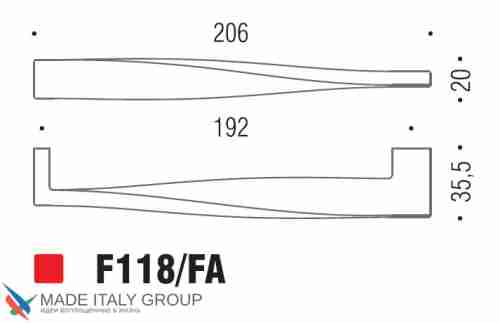 Ручка скоба модерн COLOMBO DESIGN F118FA-CM матовый хром 192 мм