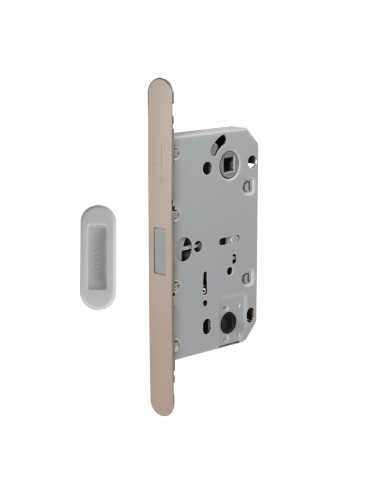 Замок дверной магнитный Armadillo (Армадилло) WC с ответной планкой GRAVITY.PRO G01.196.50.96 SN мат никель