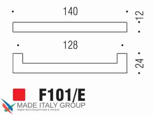 Ручка скоба модерн COLOMBO DESIGN F101E-CM матовый хром 128 мм