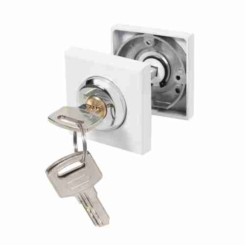 Завертка сантехническая Ajax (Аякс) с фиксацией ключом BK6.FIX.JK WH-19 белый