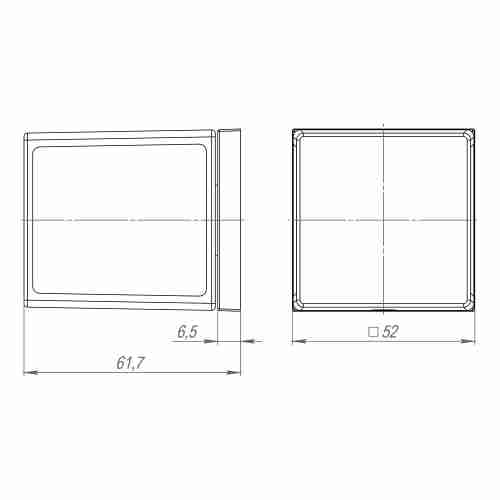 Комплект на 3 двери - Ручка раздельная K.ART52.SYMMETRY BL-26 черный