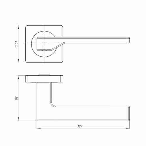 Ручка раздельная LEVEL JK BL-24 черный