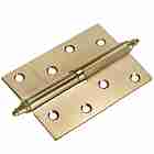 Петля дверная разъемная стальная с короной левая Morelli MS 100X70X2.5 L AB бронза