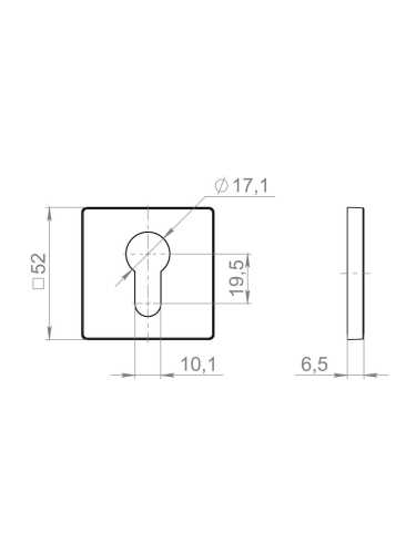 Накладка Fuaro (Фуаро) на цилиндр ET.K.ZL52 BL-24 черный