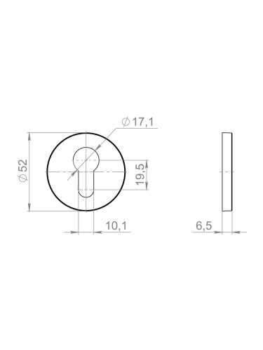 Накладка Fuaro (Фуаро) на цилиндр ET.R.ZLR52 BL-24 черный