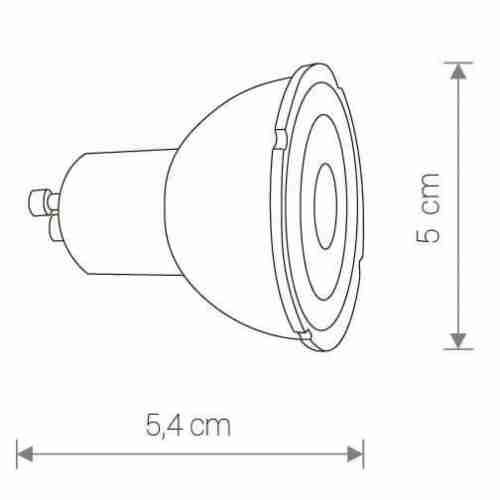 Лампа светодиодная GU10 7W 4000K прозрачная 9178