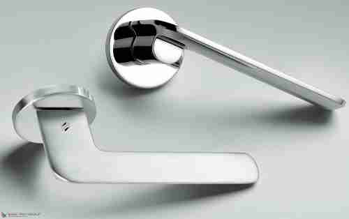 Дверная ручка на круглом основании COLOMBO Slim FF11RSB-CM матовый хром