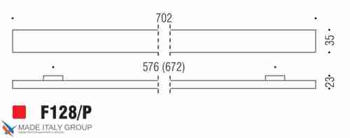Ручка скоба модерн COLOMBO DESIGN F128P-CM матовый хром 576 мм