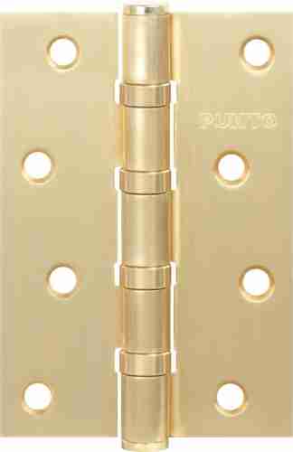 Комплект 2 шт. - Петля дверная стальная универсальная Punto 4B/HD 100 PB (латунь)