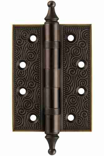 Комплект 2 шт. - Петля дверная универсальная латунная Armadillo Castillo CL 500-A4 102x76x3,5 BB-17 коричневая бронза