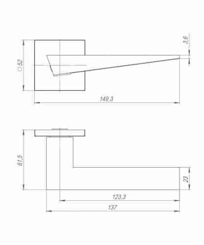 Ручка раздельная K.JS51.TRIO BL-24 черный