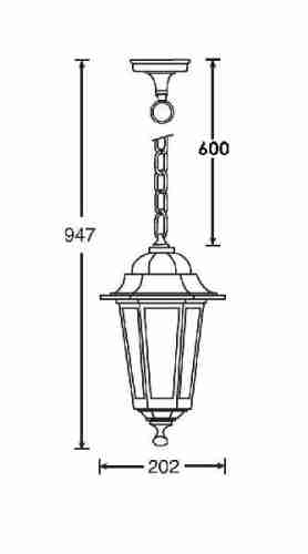 Уличный подвесной светильник Oasis Light 79805S 79805S Bl