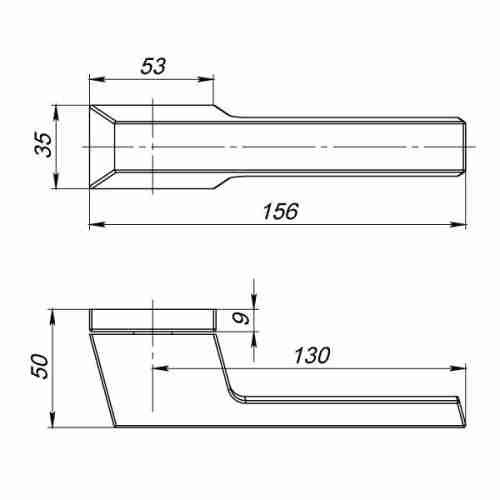 Комплект на 4 двери - Ручки дверные межкомнатные Armadillo BRICK UCS BL-26 Черный