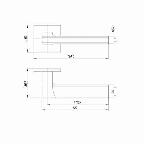 Ручка раздельная K.ARC.Q52.BLADE BL-24 черный