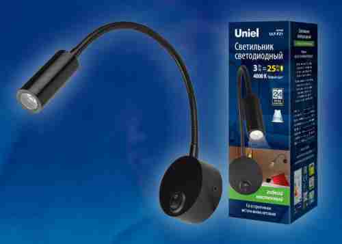Бра Uniel ULT-F21-3W/4000K IP20 Black UL-00004176