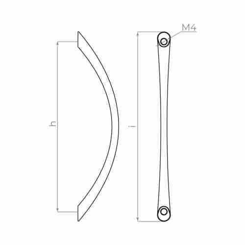 Ручка-скоба Ajax (Аякс) мебельная MB-H-004-128 мм SC сатин.хром