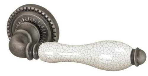 Комплект на 3 двери - Ручка дверная межкомнатная Armadillo R.CL55.Silvia AS/СRP-109 античное серебро/кракелюр