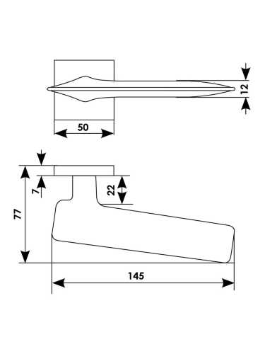 Ручка дверная Morelli Luxury GALACTIC S5 BIA раздельная на квадратной розетке, цвет белый, ЦАМ