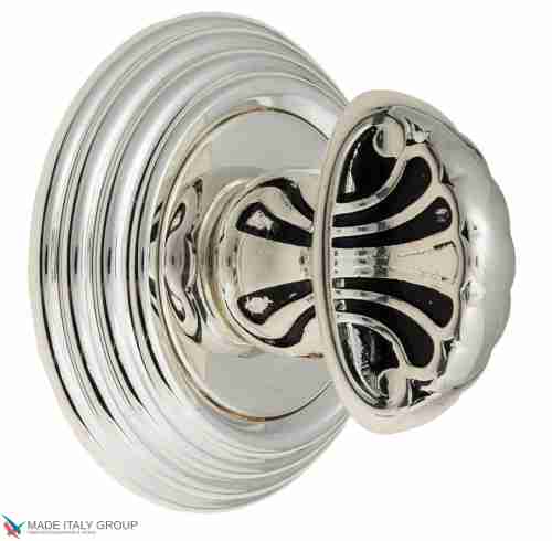 Фиксатор поворотный Venezia WC-4 D8 натуральное серебро + черный