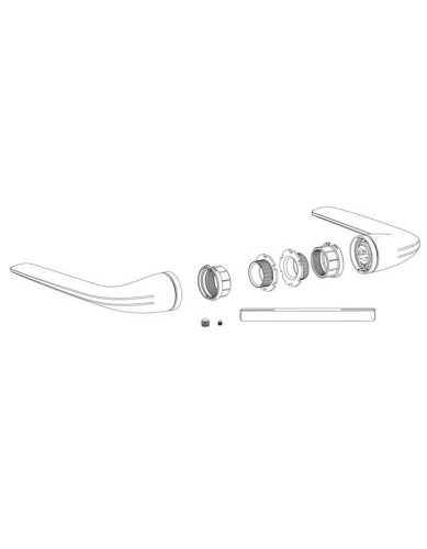 Ручка дверная межкомнатная Armadillo R.ART30.LACONY MWSC-33 итальянский тисненый с Заверткой BK6.R.ART30 MWSC-33