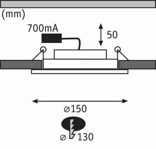 Встраиваемый светодиодный светильник Paulmann Premium Line Dot 92694