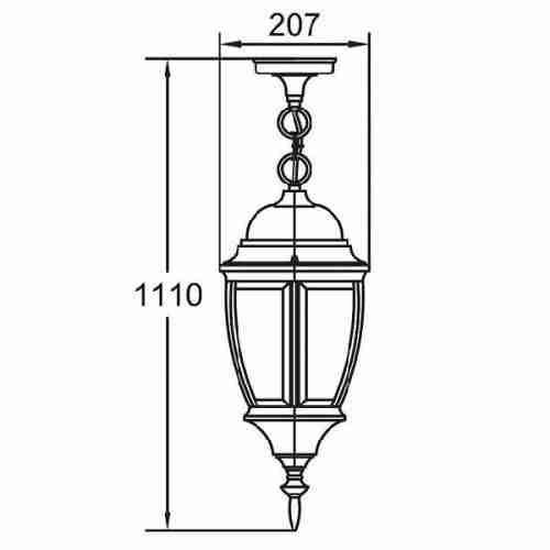 Уличный подвесной светильник Oasis Light 91205L 91205L Gb