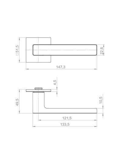 Ручка Armadillo (Армадилло) раздельная K.YM.TOFFEE MWSC-33 итальянский тисненый