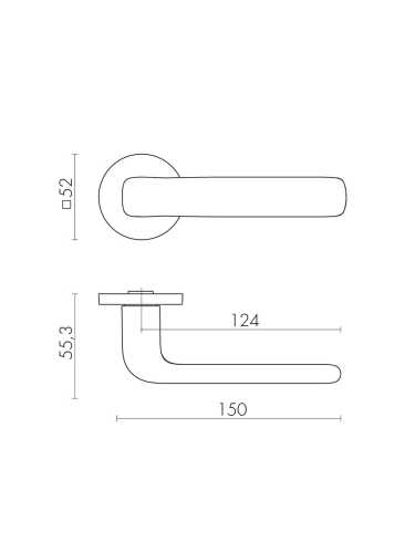 Ручка дверная Fuaro (Фуаро) межкомнатная R.SLR52.PRIDE BL-24 черный  Набор 1