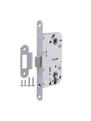 Корпус врезного замка c защёлкой PLASTP85C-50 (P85C-50) SSC сатинированный хром