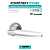 Ручка дверная межкомнатная Armadillo R.URB52.ARC CP/White-14 хром/белый
