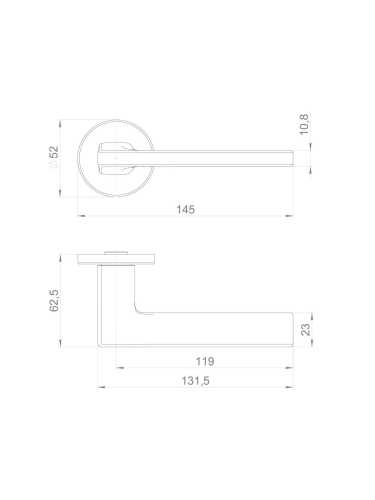 Ручка Punto (Пунто) раздельная R.EST.R52.SELECT BL-24 черный