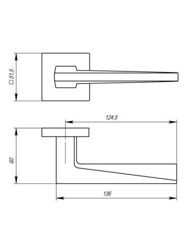 Ручка дверная Armadillo (Армадилло) межкомнатная K.USS52.MORI (MORI USS) MWSC-33 итальянский тисненый  Набор 8