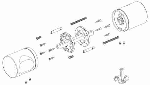 Комплект на 4 двери - Ручка раздельная R.ART52.BALANCE BL-26 черный