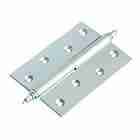 Петля дверная латунная с короной толщ 3 мм. левая Morelli MB 100X70X3 SN L C никель