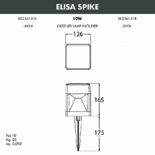 Грунтовый светильник Fumagalli Elisa DS2.561.000.WXD1L